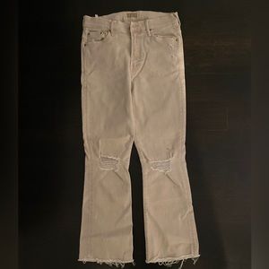 MOTHER Jeans insider crop fray 28 khaki